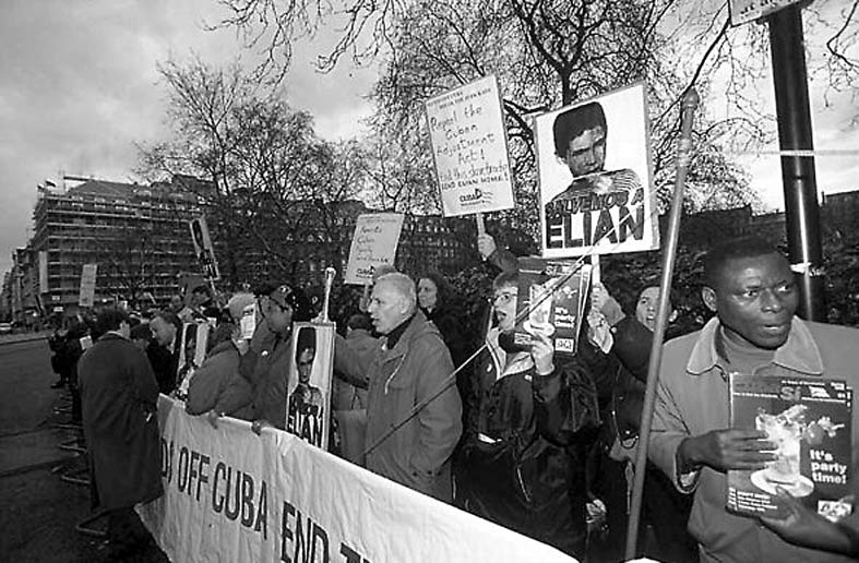 Protest outside US Embassy