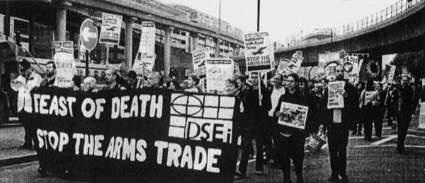 Protests against DSEI Arms Fair, Surrey, September 1999