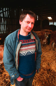 Farmer Mark Purdey with his organic herd