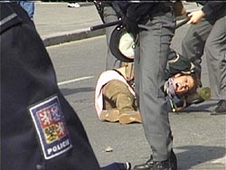 Police brutality at Prague